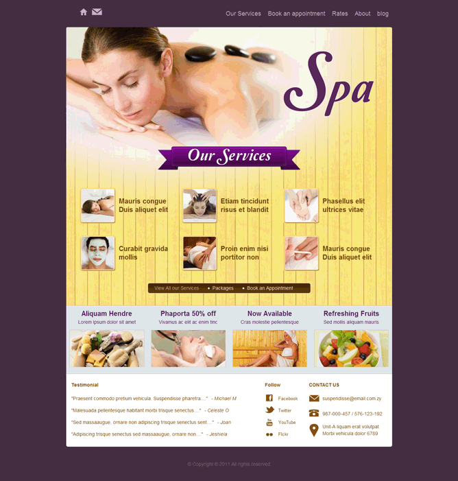 Thiết kế web Biên Hòa-Dịch vụ Spa