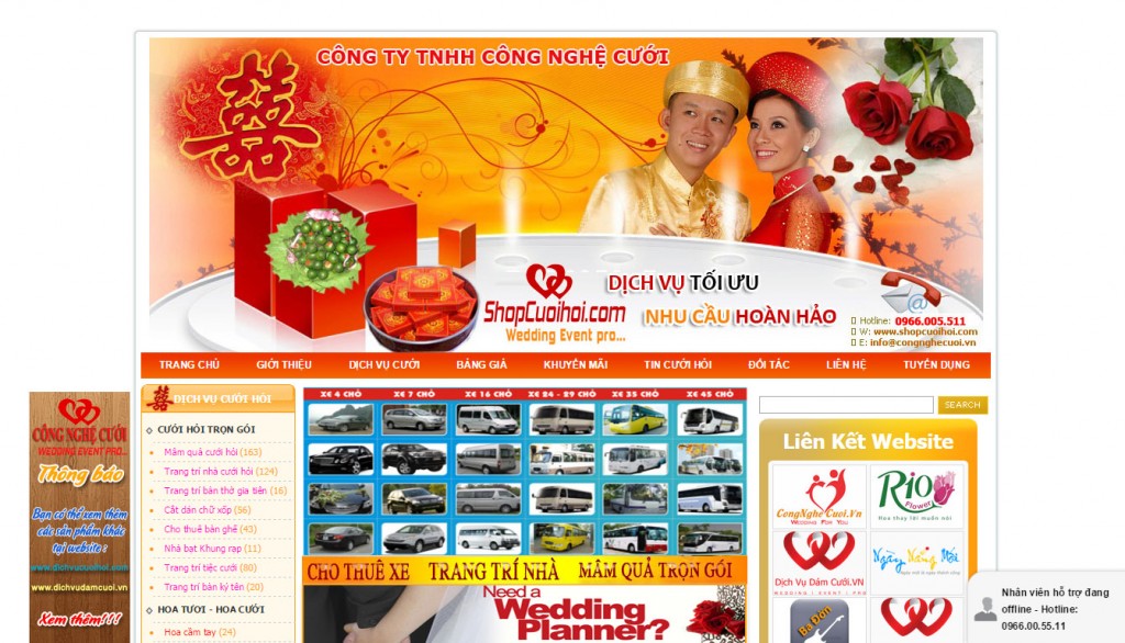 Thiết kế web Biên Hòa - Dịch vụ cưới hỏi